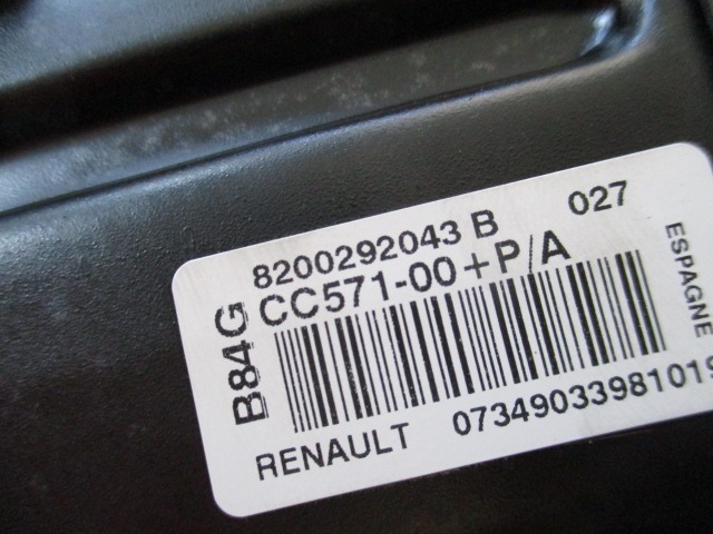 KIT AIRBAG KOMPLET OEM N. 16919 KIT AIRBAG COMPLETO ORIGINAL REZERVNI DEL RENAULT MEGANE MK2 BM0/1 CM0/1 EM0/1 KM0/1 LM0/1 BER/GRANDTOUR  (10/2002 - 02/2006) DIESEL LETNIK 2004