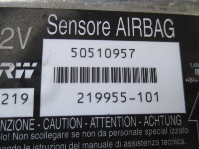 KIT AIRBAG KOMPLET OEM N. 19450 KIT AIRBAG COMPLETO ORIGINAL REZERVNI DEL ALFA ROMEO 159 939 BER/SW (2005 - 2013) DIESEL LETNIK 2008