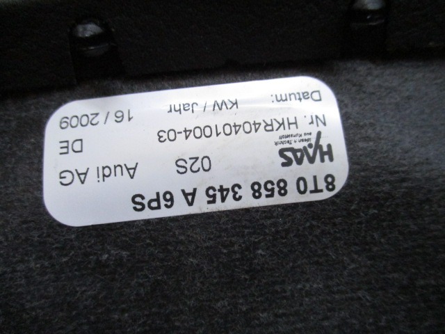 ARMATURNA PLO?CA OEM N. 8T0858345 ORIGINAL REZERVNI DEL AUDI A5 8T COUPE/5P (2007 - 2011) BENZINA LETNIK 2010