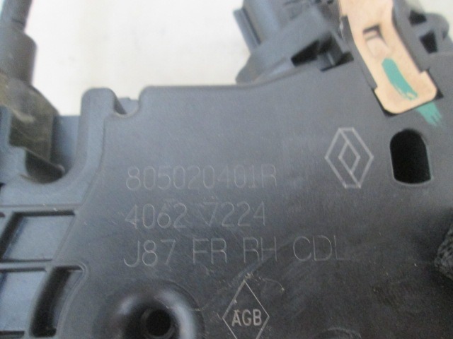 CENTRALNI ZAKLEP SPREDNJIH VRAT  OEM N. 805020401R ORIGINAL REZERVNI DEL RENAULT CAPTUR J5 H5 (2013 - 2019) DIESEL LETNIK 2014