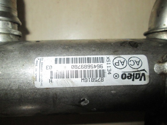 EGR VENTIL/IZMENJALNIK OEM N. 9645689780 ORIGINAL REZERVNI DEL CITROEN C4 PICASSO/GRAND PICASSO MK1 (2006 - 08/2013) DIESEL LETNIK 2009