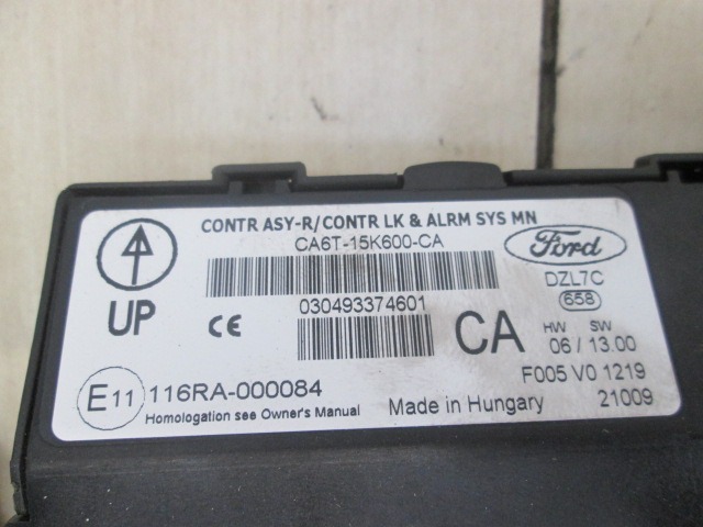 KOMPLET ODKLEPANJE IN VZIG  OEM N. 28235 KIT ACCENSIONE AVVIAMENTO ORIGINAL REZERVNI DEL FORD FIESTA CB1 CNN MK6 (09/2008 - 11/2012) BENZINA LETNIK 2012