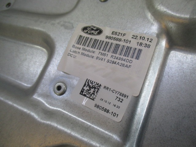 MEHANIZEM ZA ZADNJA VRATA  OEM N. 7M51-R24994DD ORIGINAL REZERVNI DEL FORD KUGA MK1 (05/2008 - 2012) DIESEL LETNIK 2012