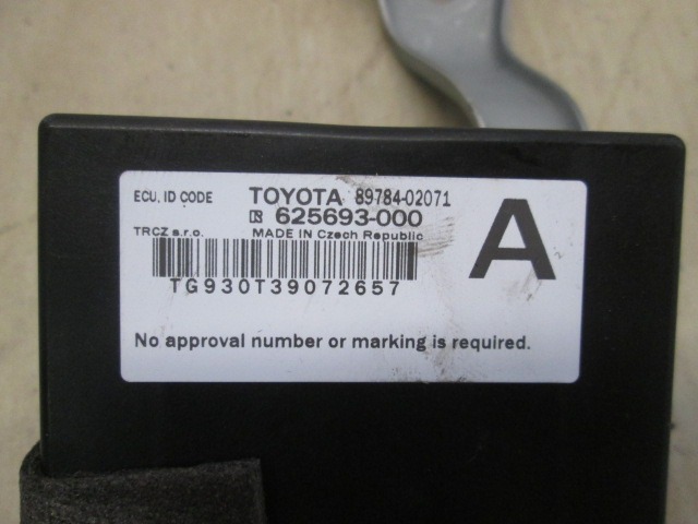 RACUNALNIK AVTOALARMA/BLOKADA MOTORJA OEM N. 8978402071 ORIGINAL REZERVNI DEL TOYOTA AURIS E18 MK2 (2012 - 2018) IBRIDO (ELETRICO-BENZINA) LETNIK 2013