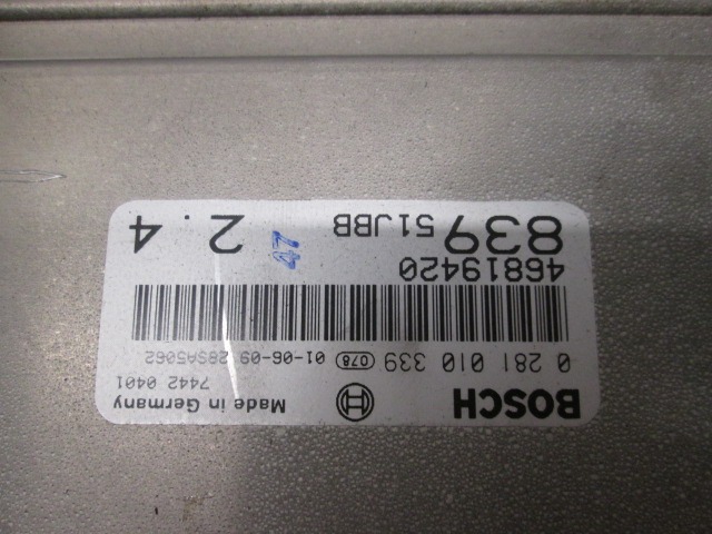 OSNOVNA KRMILNA ENOTA DDE / MODUL ZA VBRIZGAVANJE OEM N. 46819420 ORIGINAL REZERVNI DEL LANCIA LYBRA 839 BER/SW (1999 - 2006) DIESEL LETNIK 2001