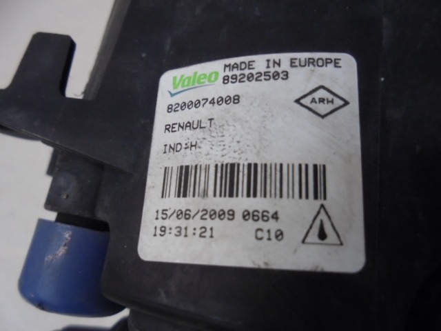 LEVA MEGLENKA OEM N. 820007400B ORIGINAL REZERVNI DEL RENAULT MEGANE MK3 BZ0/1 B3 DZ0/1 KZ0/1 BER/SPORTOUR/ESTATE (2009 - 2015) DIESEL LETNIK 2009