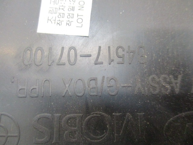 MONTA?NI DELI /  ARMATURNE PLOSCE SPODNJI OEM N. 84517-07100 ORIGINAL REZERVNI DEL KIA PICANTO SA BA MK1 R (2008 - 2011) BENZINA LETNIK 2009