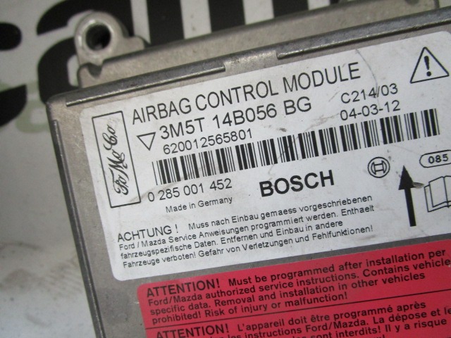 KIT AIRBAG KOMPLET OEM N. 17631 KIT AIRBAG COMPLETO ORIGINAL REZERVNI DEL FORD FOCUS CMAX DM2 MK1 (10/2003 - 03/2007) DIESEL LETNIK 2004