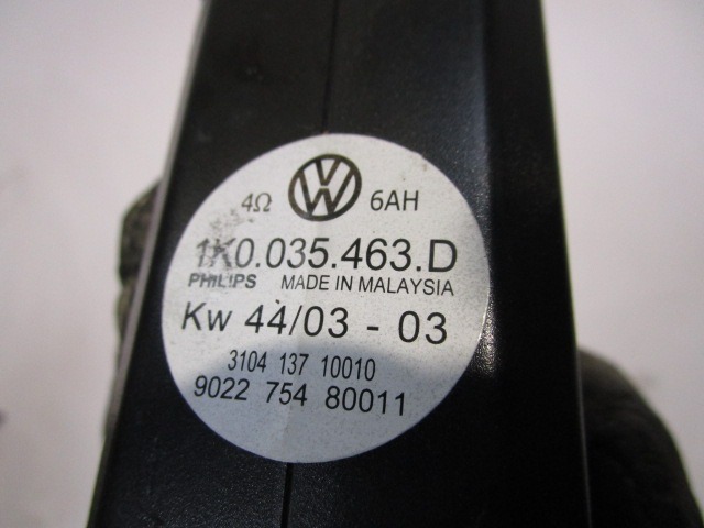 ZVOCNIKI OEM N. 1K0035463D ORIGINAL REZERVNI DEL VOLKSWAGEN GOLF V 1K1 1K5 MK5 BER/SW (02/2004-11/2008) BENZINA LETNIK 2004