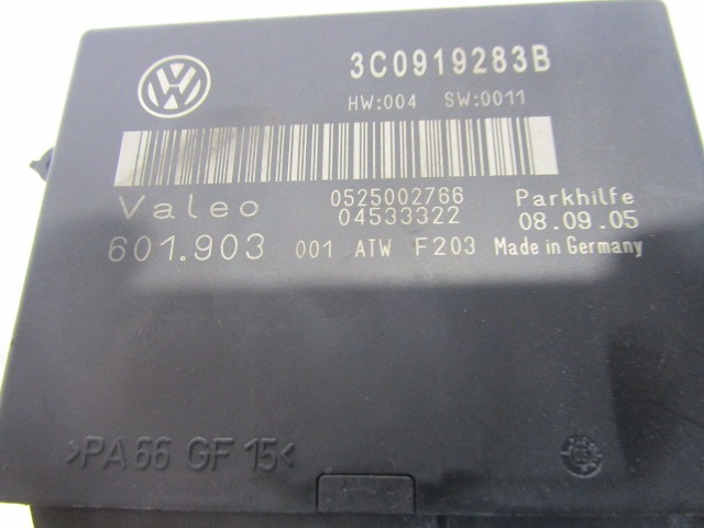 ECU PARKIRNI SENZORJI OEM N. 3C0919283B ORIGINAL REZERVNI DEL VOLKSWAGEN PASSAT B6 3C2 3C5 BER/SW (2005 - 09/2010)  DIESEL LETNIK 2005