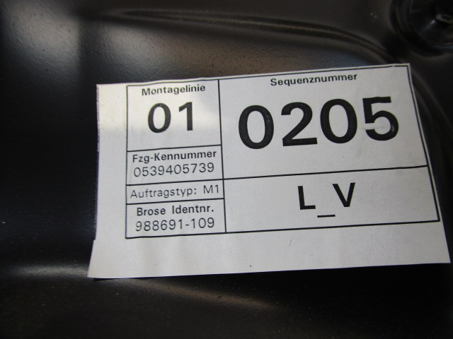 MEHANIZEM VETROBRANSKEGA STEKLA PREDNJIH VRAT OEM N. 3C1837755F ORIGINAL REZERVNI DEL VOLKSWAGEN PASSAT B6 3C2 3C5 BER/SW (2005 - 09/2010)  DIESEL LETNIK 2005