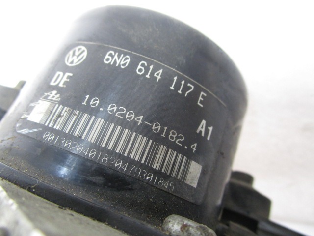 ABS AGREGAT S PUMPO OEM N. 6N0614117E ORIGINAL REZERVNI DEL VOLKSWAGEN LUPO 6X1 6E1 (04/1999 - 05/2005) BENZINA LETNIK 1999