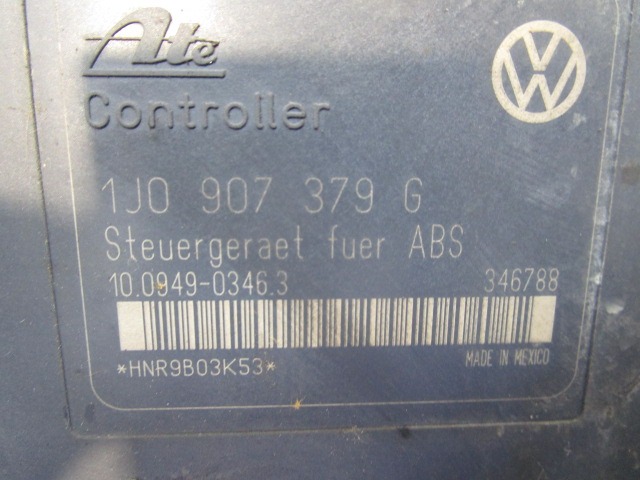 ABS AGREGAT S PUMPO OEM N. 6N0614117E ORIGINAL REZERVNI DEL VOLKSWAGEN LUPO 6X1 6E1 (04/1999 - 05/2005) BENZINA LETNIK 1999