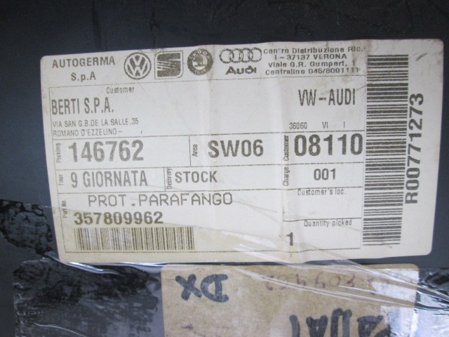 SPREDNJI KOLOTEK OEM N. 357809962 ORIGINAL REZERVNI DEL VOLKSWAGEN PASSAT B3 3A2 3A5 35I BER/SW (04/1988 - 07/1993) DIESEL LETNIK 1988