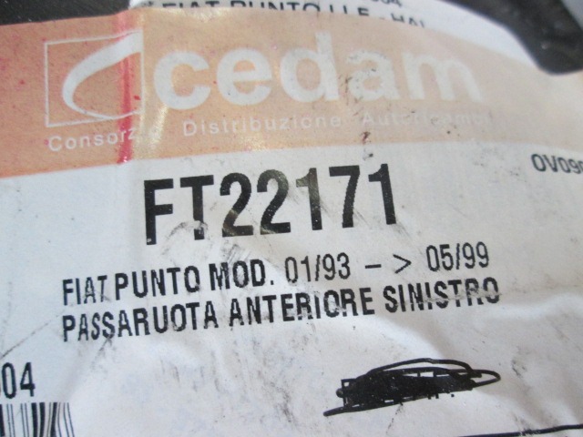 SPREDNJI KOLOTEK OEM N. 1323604 ORIGINAL REZERVNI DEL FIAT PUNTO 176 MK1/MK1 CABRIO (1993 - 08/1999) BENZINA LETNIK 1998