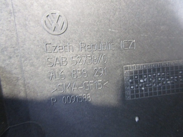 MONTA?NI DELI /  ARMATURNE PLOSCE SPODNJI OEM N. 7L6858291 ORIGINAL REZERVNI DEL VOLKSWAGEN TOUAREG 7LA 7L6 7L7 MK1 (2002 - 2007)DIESEL LETNIK 2005