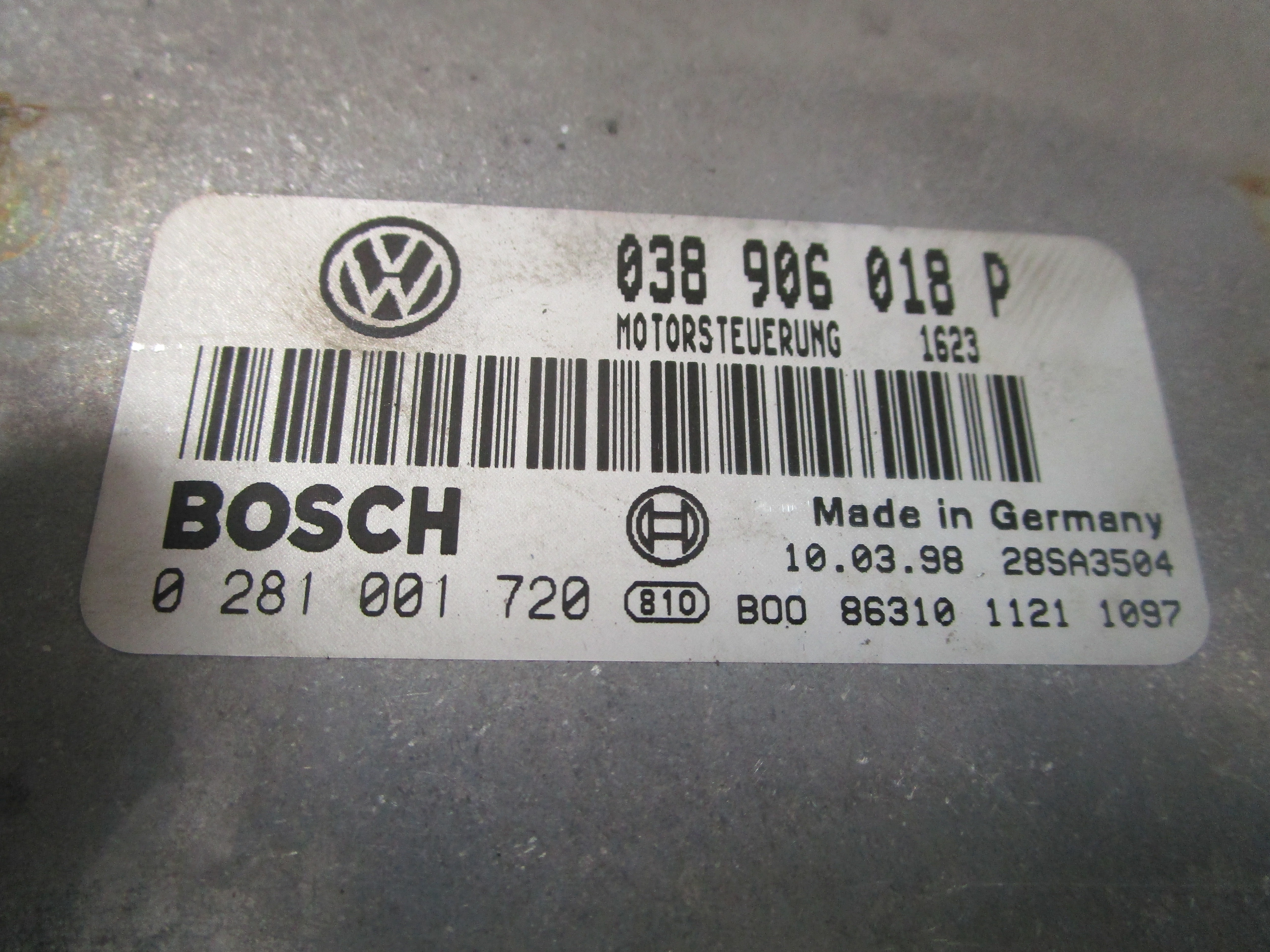 KOMPLET ODKLEPANJE IN VZIG  OEM N. 5730 KIT ACCENSIONE AVVIAMENTO ORIGINAL REZERVNI DEL VOLKSWAGEN PASSAT B5 3B2 3B5 BER/SW (08/1996 - 11/2000)DIESEL LETNIK 1998