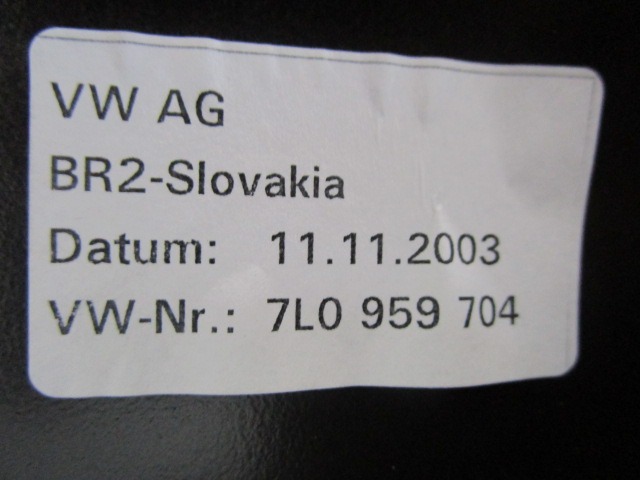 ZADNJA DESNA VRATA OEM N. 95553301205GRV ORIGINAL REZERVNI DEL PORSCHE CAYENNE 9PA MK1 (2003 -2008) BENZINA LETNIK 2003