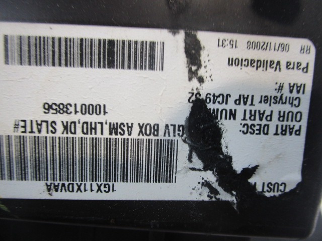 PREDAL ZA DOKUMENTE OEM N. 1GX111K7AC ORIGINAL REZERVNI DEL DODGE JOURNEY (2008 - 2011) DIESEL LETNIK 2008