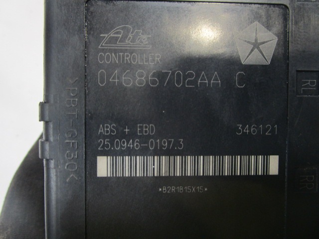 ABS AGREGAT S PUMPO OEM N. 10.0511-8186.1 ORIGINAL REZERVNI DEL CHRYSLER VOYAGER/GRAN VOYAGER RG RS MK4 (2001 - 2007) DIESEL LETNIK 2001