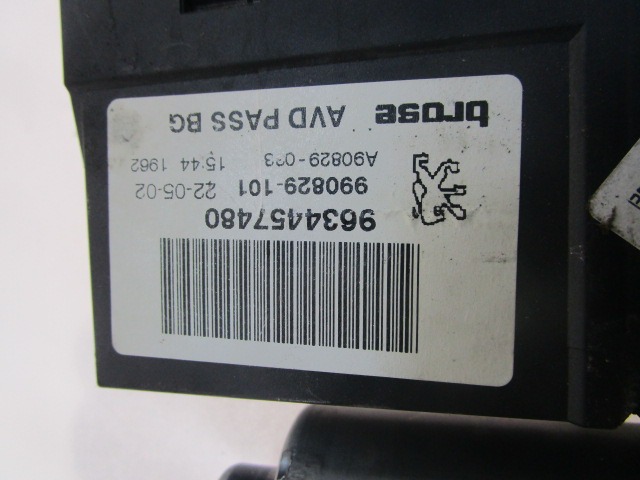 MEHANIZEM DVIGA SPREDNJIH STEKEL  OEM N. 9634457480 ORIGINAL REZERVNI DEL PEUGEOT 307 3A/B/C/E/H BER/SW/CABRIO (2001 - 2009) DIESEL LETNIK 2005