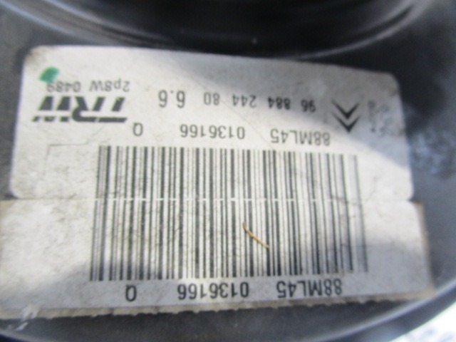 SERVO OJACEVALNIK ZAVOR S PUMPO OEM N. 9688424480 ORIGINAL REZERVNI DEL PEUGEOT 207 / 207 CC R WA WC WD WK (05/2009 - 2015) DIESEL LETNIK 2010