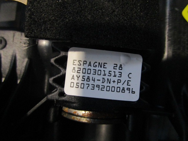 KIT AIRBAG KOMPLET OEM N. 17734 KIT AIRBAG COMPLETO ORIGINAL REZERVNI DEL RENAULT MEGANE MK2 BM0/1 CM0/1 EM0/1 KM0/1 LM0/1 BER/GRANDTOUR  (10/2002 - 02/2006) DIESEL LETNIK 2005