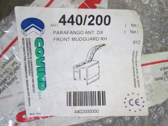 SPREDNJI BLATNIK OEM N. 98442028 ORIGINAL REZERVNI DEL IVECO EUROSTAR (1993 - 2002)DIESEL LETNIK 1993