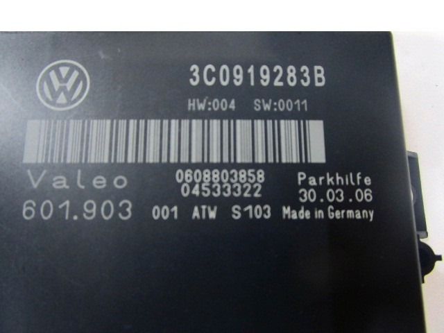 ECU PARKIRNI SENZORJI OEM N. 3C0919283B ORIGINAL REZERVNI DEL VOLKSWAGEN PASSAT B6 3C2 3C5 BER/SW (2005 - 09/2010)  DIESEL LETNIK 2006