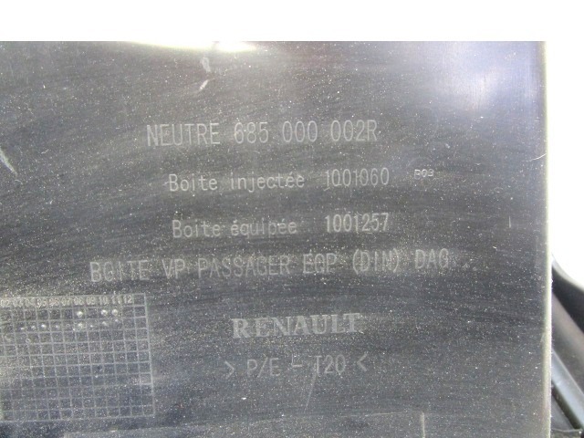 PREDAL ZA DOKUMENTE OEM N. 885000023R ORIGINAL REZERVNI DEL RENAULT LAGUNA BT0/1 KT0/1 MK3 BER/SW (10/2007 - 08/2010) DIESEL LETNIK 2008