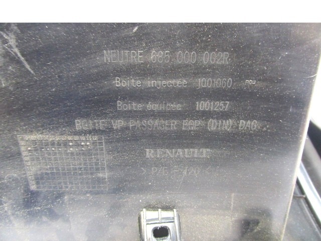 PREDAL ZA DOKUMENTE OEM N. 885000023R ORIGINAL REZERVNI DEL RENAULT LAGUNA BT0/1 KT0/1 MK3 BER/SW (10/2007 - 08/2010) DIESEL LETNIK 2008