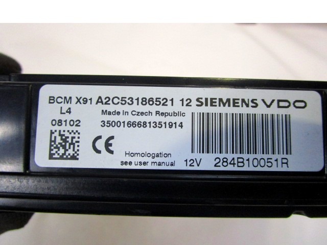 KOMPLET ODKLEPANJE IN VZIG  OEM N. 23378 KIT ACCENSIONE AVVIAMENTO ORIGINAL REZERVNI DEL RENAULT LAGUNA BT0/1 KT0/1 MK3 BER/SW (10/2007 - 08/2010) DIESEL LETNIK 2008