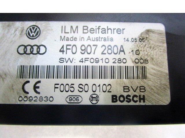 RACUNALNIK MOTORJA/REM OEM N. 4F0907280A ORIGINAL REZERVNI DEL AUDI A6 C6 4F2 4FH 4F5 BER/SW/ALLROAD (07/2004 - 10/2008) DIESEL LETNIK 2005