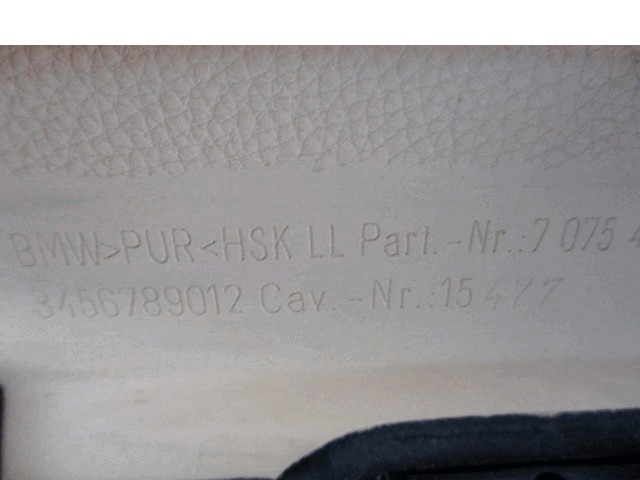 PREDAL ZA DOKUMENTE OEM N. 7075477 ORIGINAL REZERVNI DEL BMW SERIE 3 BER/SW/COUPE/CABRIO E90/E91/E92/E93 (2005 -2009) DIESEL LETNIK 2006