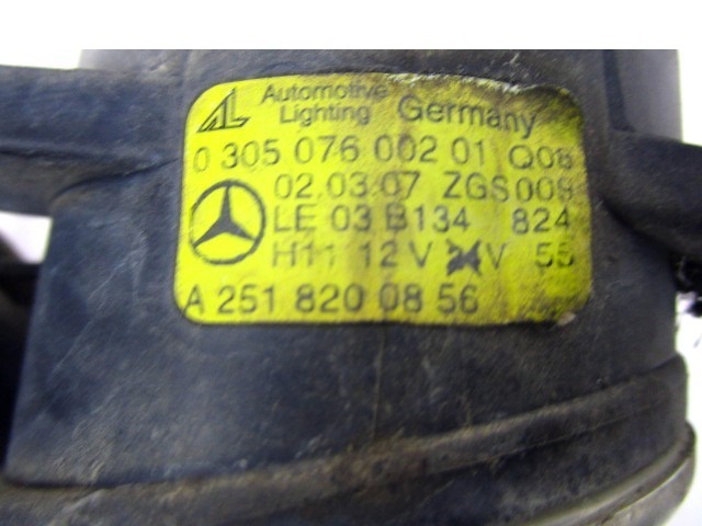 DESNA MEGLENKA OEM N. A2518200856 0305076002 ORIGINAL REZERVNI DEL MERCEDES CLASSE A W169 5P C169 3P (2004 - 04/2008) DIESEL LETNIK 2007