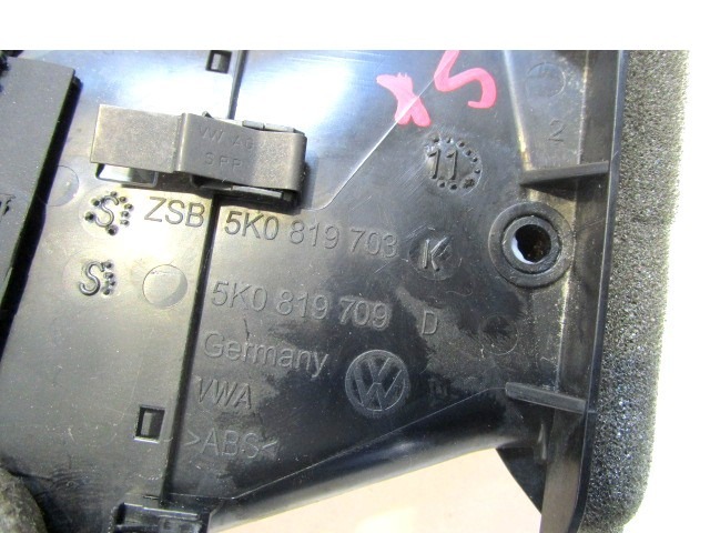 ODVOD ZRAKA OEM N. 5K0819709D ORIGINAL REZERVNI DEL VOLKSWAGEN GOLF VI 5K1 517 AJ5 MK6 (2008-2012) DIESEL LETNIK 2011