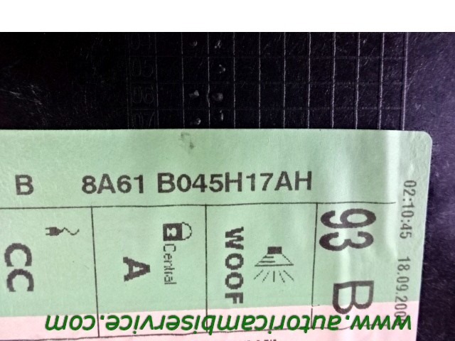 MEHANIZEM VETROBRANSKEGA STEKLA PREDNJIH VRAT OEM N. 8A61-B045H17AH ORIGINAL REZERVNI DEL FORD FIESTA CB1 CNN MK6 (09/2008 - 11/2012) BENZINA/GPL LETNIK 2009