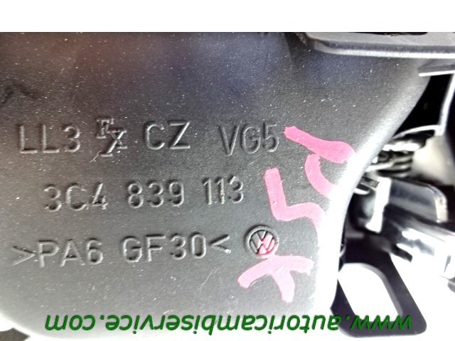 NOTRANJA KLJUKA  OEM N. 3C4839113 ORIGINAL REZERVNI DEL VOLKSWAGEN PASSAT B6 3C2 3C5 BER/SW (2005 - 09/2010)  DIESEL LETNIK 2007