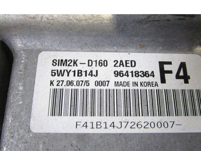 KOMPLET ODKLEPANJE IN VZIG  OEM N. 19603 KIT ACCENSIONE AVVIAMENTO ORIGINAL REZERVNI DEL CHEVROLET EPICA KL1 (2006 - 2011)BENZINA LETNIK 2008