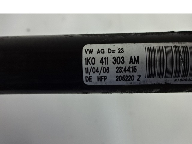 SPREDNJI STABILIZATOR OEM N. 1K0411303AM ORIGINAL REZERVNI DEL VOLKSWAGEN GOLF PLUS 5M1 521 MK1 (2004 - 2009) BENZINA LETNIK 2006