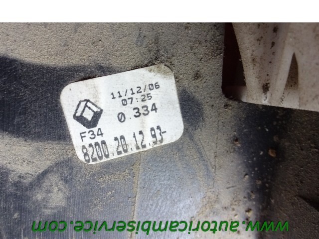 MEHANIZEM VZVODA ROCNEGA MENJALNIKA OEM N. 8200201293 ORIGINAL REZERVNI DEL RENAULT MASTER JD FD ED HD UD MK2 R (2003 - 2010) DIESEL LETNIK 2007