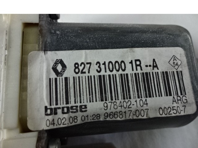 MOTORCEK ELEKTRICNEGA POMIKA ZADNJEGA STEKLA  OEM N. 827310001R ORIGINAL REZERVNI DEL RENAULT LAGUNA BT0/1 KT0/1 MK3 BER/SW (10/2007 - 08/2010) DIESEL LETNIK 2008