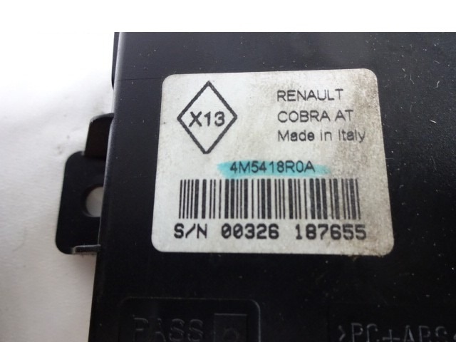 RACUNALNIK AVTOALARMA/BLOKADA MOTORJA OEM N. 4M5418R0A ORIGINAL REZERVNI DEL RENAULT LAGUNA BT0/1 KT0/1 MK3 BER/SW (10/2007 - 08/2010) DIESEL LETNIK 2008