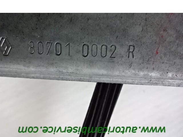 MEHANIZEM VETROBRANSKEGA STEKLA PREDNJIH VRAT OEM N. 807010002R ORIGINAL REZERVNI DEL RENAULT LAGUNA BT0/1 KT0/1 MK3 BER/SW (10/2007 - 08/2010) DIESEL LETNIK 2008