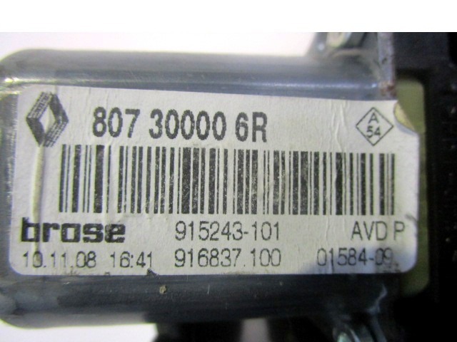 DVIZNI MEHANIZEM SPREDNIH STEKEL  OEM N. 807300006R ORIGINAL REZERVNI DEL RENAULT MEGANE MK3 BZ0/1 B3 DZ0/1 KZ0/1 BER/SPORTOUR/ESTATE (2009 - 2015) BENZINA LETNIK 2010