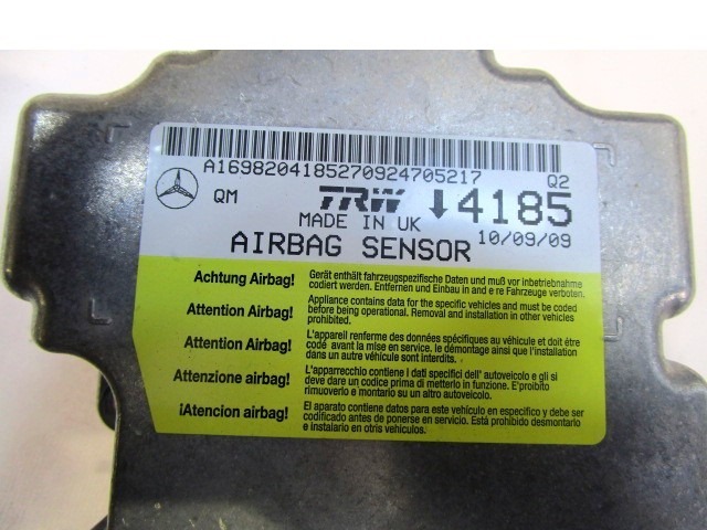 KIT AIRBAG KOMPLET OEM N. 31059 KIT AIRBAG COMPLETO ORIGINAL REZERVNI DEL MERCEDES CLASSE A W169 5P C169 3P R (05/2008 - 2012) BENZINA LETNIK 2009