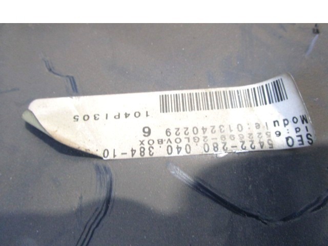 PREDAL ZA DOKUMENTE OEM N. 13240229 ORIGINAL REZERVNI DEL OPEL ASTRA H A04 L48,L08,L35,L67 5P/3P/SW (2004 - 2007) DIESEL LETNIK 2006