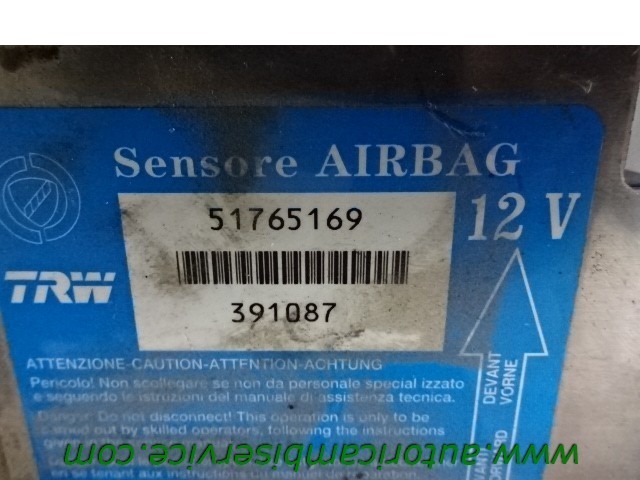 KIT AIRBAG KOMPLET OEM N. 18251 KIT AIRBAG COMPLETO ORIGINAL REZERVNI DEL LANCIA MUSA 350 (2004 - 2007) DIESEL LETNIK 2005