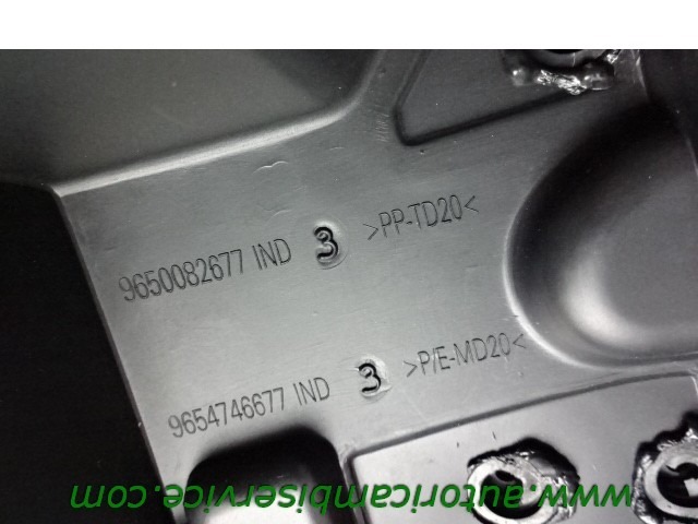 MONTA?NI DELI /  ARMATURNE PLOSCE SPODNJI OEM N. 9650082677 ORIGINAL REZERVNI DEL PEUGEOT 207 / 207 CC WA WC WD WK (2006 - 05/2009) DIESEL LETNIK 2006