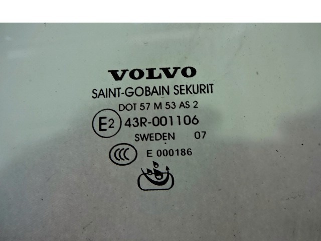 STEKLO SPREDNJIH LEVIH VRAT OEM N. 30779149 ORIGINAL REZERVNI DEL VOLVO V50 545 R (2007 - 2012) DIESEL LETNIK 2008